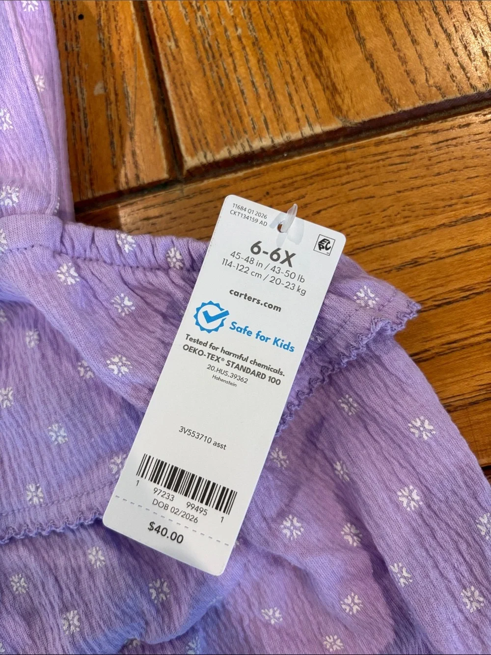 Carters lavender tank